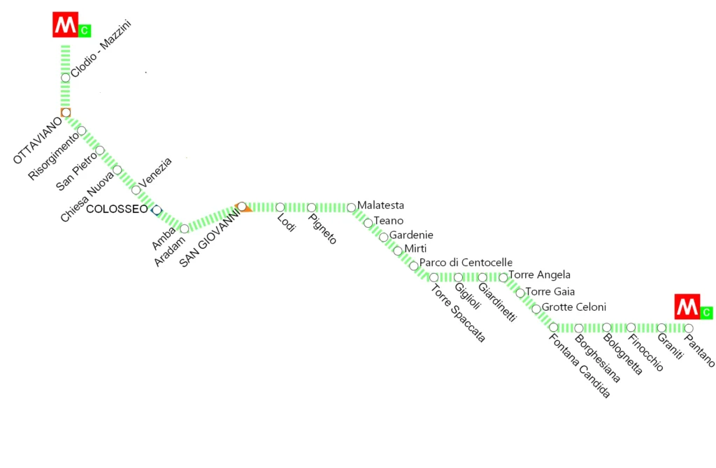 mappa fermate_linea_C_metro_roma
