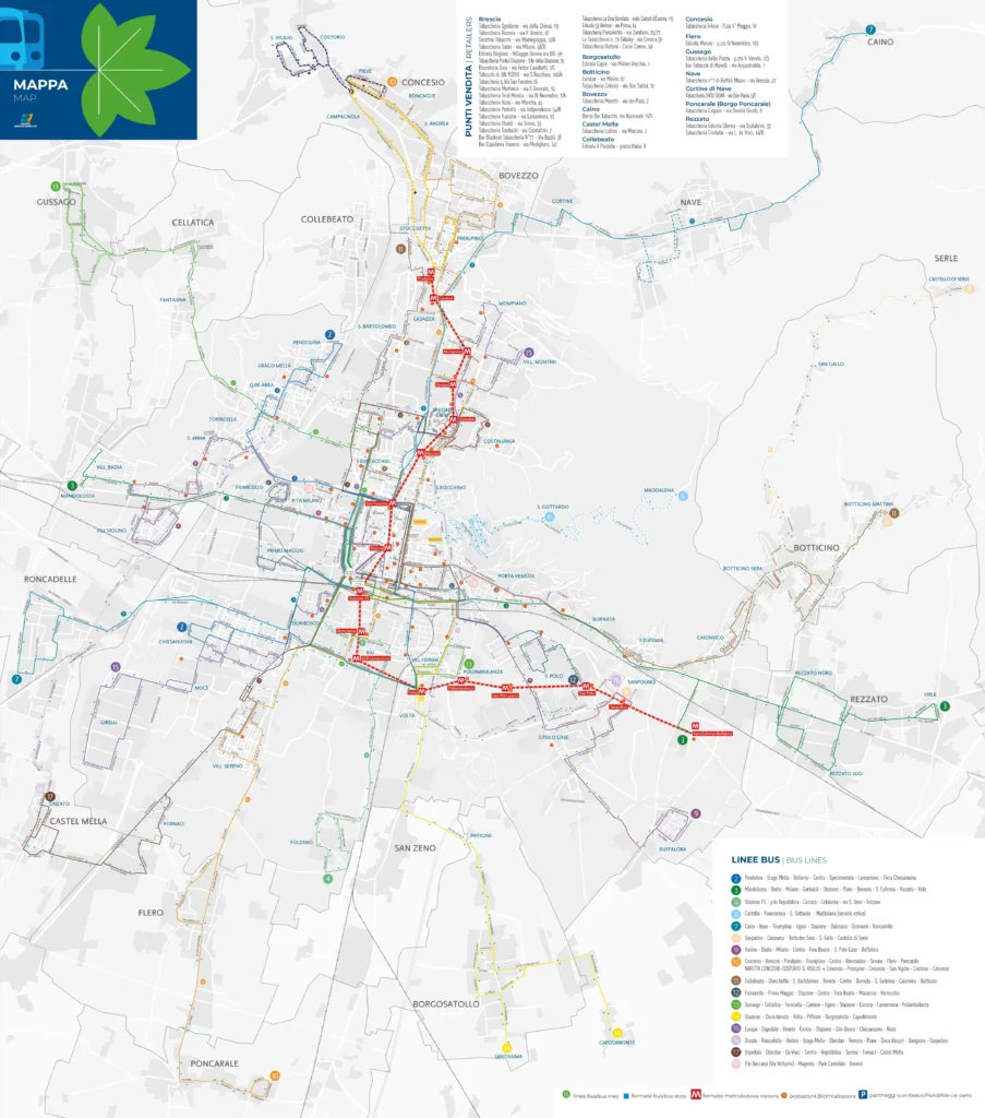 mappa metropolitana di brescia